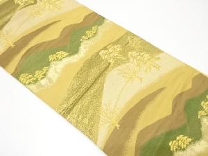 遠山に樹木模様織り出し袋帯